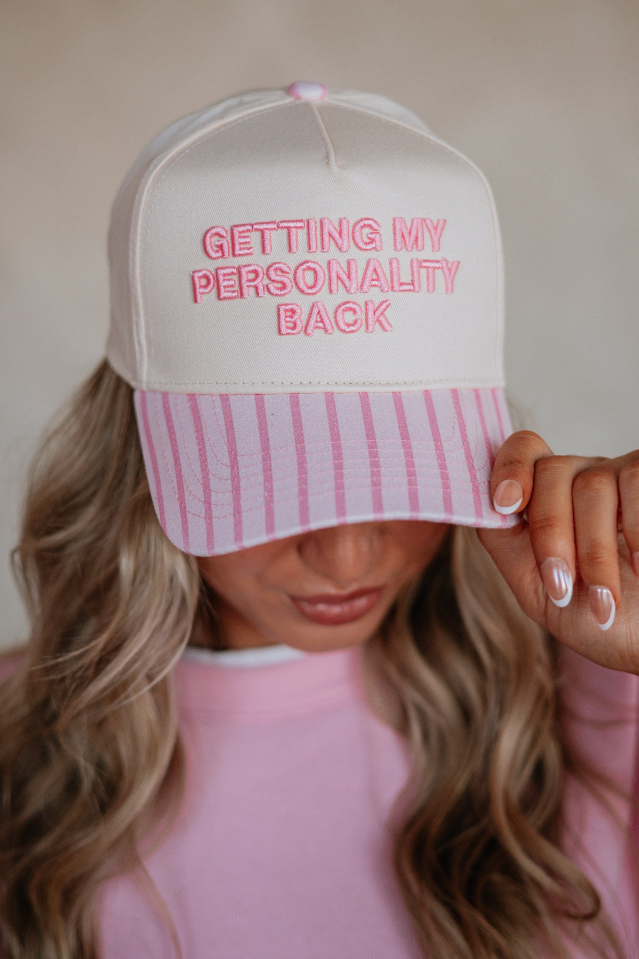 GETTING MY PERSONALITY BACK TRUCKER HAT