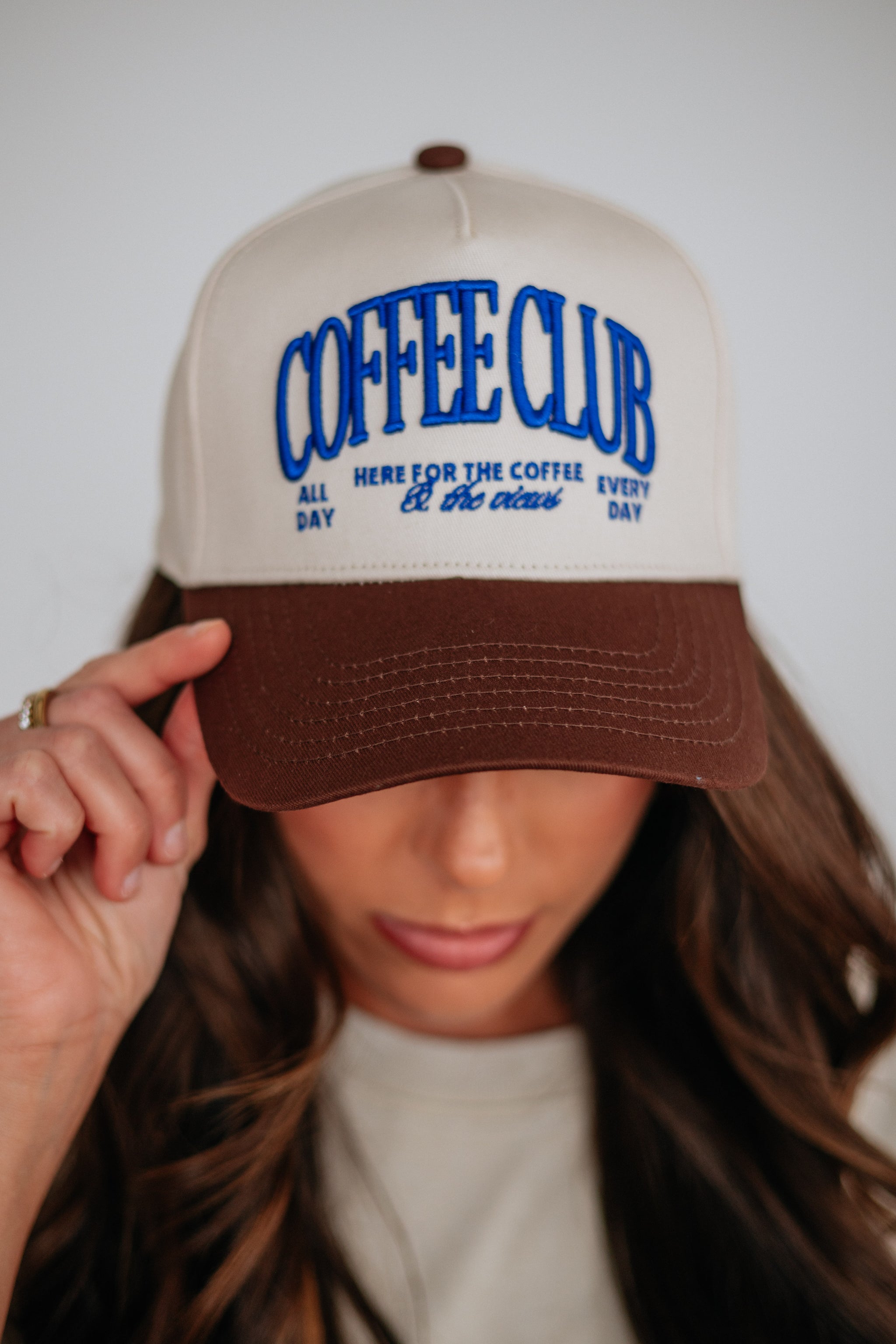 HERE FOR THE COFFEE TRUCKER HAT