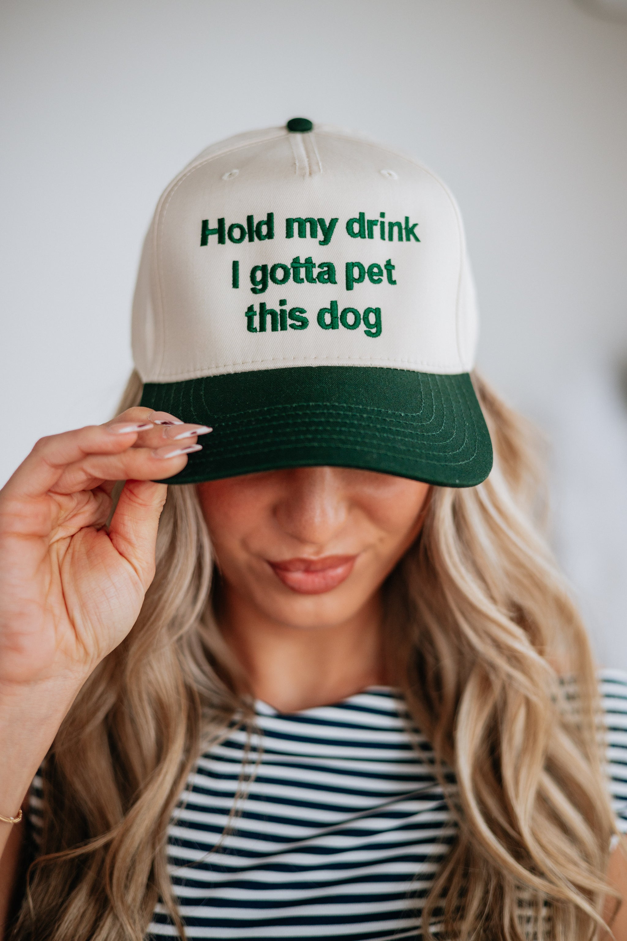 HOLD MY DRINK TRUCKER HAT
